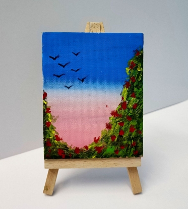 Picture of A row of flowers